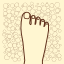 ひ弱になる日本人の足のアイコン
